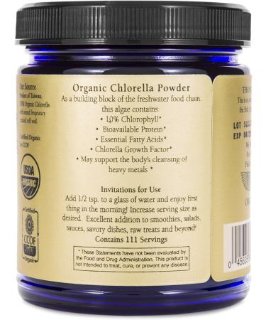 Chlorella Powder 111g by Sun Potion - Premium Organic Superfood Pure Supplement Rich in Vitamins Protein and Fatty Acids - Vegan Nutrition and Potent - Buy Online on GoSupps.com