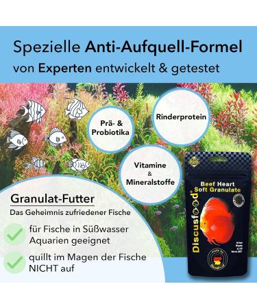 Premium Aquarium Fish Food - 2800g - For Growth and Color - Beef Heart - Very Well Tolerated Soft Pellets - Aquarium Fish Food - - Buy Online on GoSupps.com