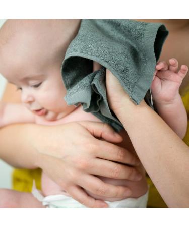 Budding Bear Baby Washy Bamboo Washcloths | 100% Organic Cotton & Bamboo | Hypoallergenic & Absorbent | Chemical-Free & Plastic-Free | Unisex Baby Care | 6-Piece Set - Buy Online on GoSupps.com
