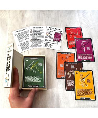 Stack 52 Suspension Exercise Cards - Bodyweight Resistance Workout Game - Video Instructions - Fun Home Fitness Program - Buy Online on GoSupps.com