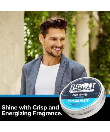 Elephant in the Room Styling Paste for Men | Strong Hold Water Soluble Cream for Medium to Thick Hair | Matte Finish Grooming Lounge - Buy Online on GoSupps.com