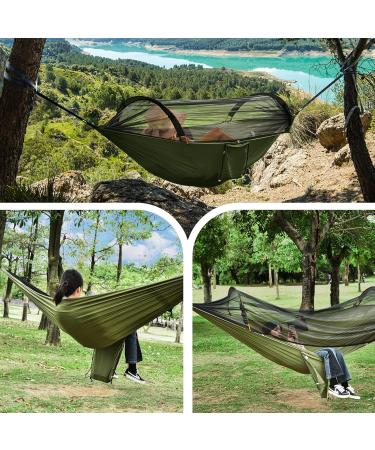 ELUTENG Camping Hammock with Mosquito Net - Lightweight 2 Person Pop-up Parachute Hammock for Outdoor Adventure - Buy Online on GoSupps.com