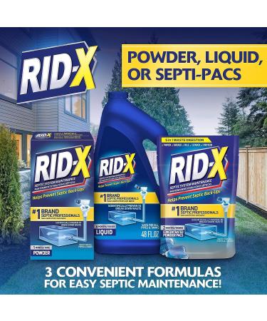 RID-X Professional Septic Treatment Liquid 48 Fl Oz - 6 Month Supply (Pack of 4) - Buy Online on GoSupps.com