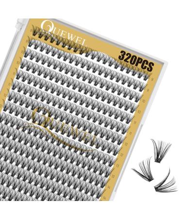 Eyelashes individually quewel 320stck individual eyelashes for eyes make-up 30d 0.07 c curl mix 8-14mm artificial eyelashes DIY cluster eyelash individual lashes lashes eyelash bush reusable (30d-c-9-16) 1 piece (1 Pack) 30d 0.07c mix 9-16mm