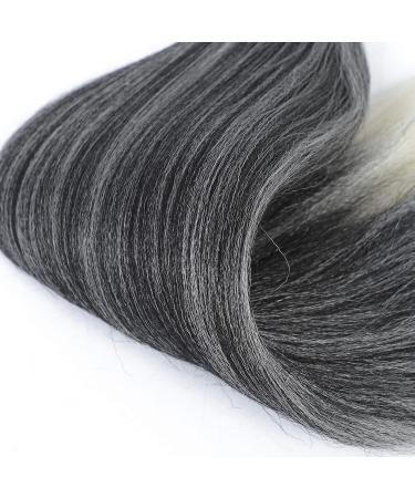 8 Packs/Lot EZ Braid 26 inch Professional Pre Stretched Braiding Hair Yaki Texture Braiding Hair for Crochet Hair Braids Long Free Synthetic Fiber Hair Extensions (#T1B/Silver) 26 Inch (Pack of 8) #T1B/Silver - Buy Online on GoSupps.com