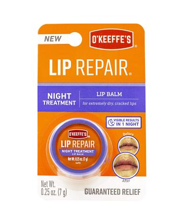 O'Keeffe's Lip Repair Night Treatment Lip Balm, .25 Ounce Jar, (Pack of 1) 1 - Pack