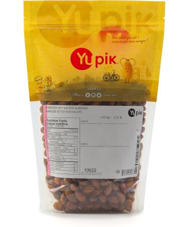 Yupik Roasted Unsalted Almonds 1 kg 6 Count Gluten-Free Kosher Vegan Whole Nuts No Added Salt Lightly Roasted Crunchy Source of Fiber Healthy Snacks 6 kg - Buy Online on GoSupps.com