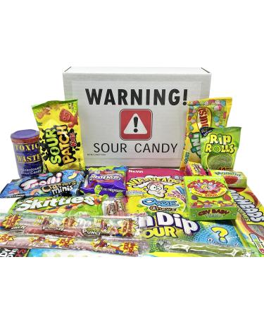 Super Sour Candy Variety Pack Gift Basket Box Care Package for Birthdays, Thank You, Thinking of You with Sour Straws, Belts, for Kids, Adults, Men, Women, Teens and Children  Jr - Buy Online on GoSupps.com