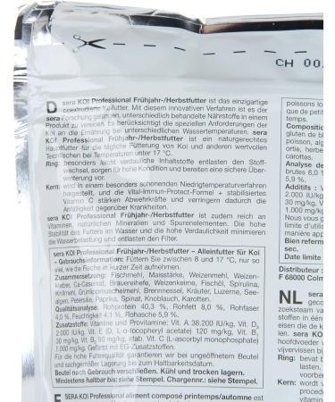 Sera Koi Professional Spring/Autumn Fish Feed 500g - Easily Digestible Immune Support Optimal for Winter Prep - International Shipping Available - Buy Online on GoSupps.com