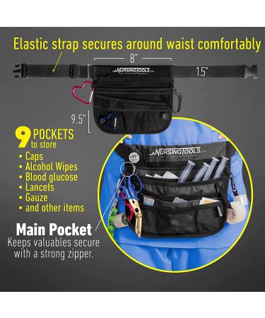 Kangapak Nurse Fanny Pack with Stethoscope Holder - Emergency Supplies Organizer Bag for Medical Professionals (Black/Noche) - Buy Online on GoSupps.com