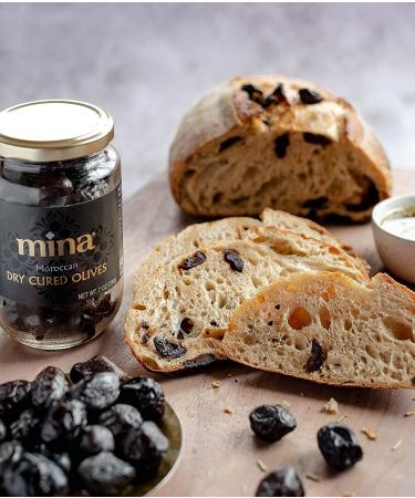 Mina Dry Cured Black Beldi Olives 7 oz (Pack of 6) - Premium Handpicked from Morocco - Gluten-Free, Low Carb, Vegan, Keto-Friendly - Buy Online on GoSupps.com