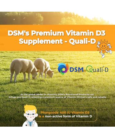 PHARGOODS Baby Vitamin D3 Drops 400 IU per Drop Safe for Newborns & Kids upports Immune&Bone Health 1200 Servings -1.01 Oz - Buy Online on GoSupps.com