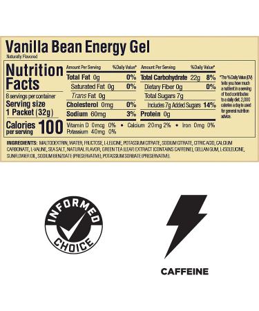 GU Energy Original Sports Nutrition Energy Gel 8-Pack - Vanilla Bean Flavor - Buy Online on GoSupps.com