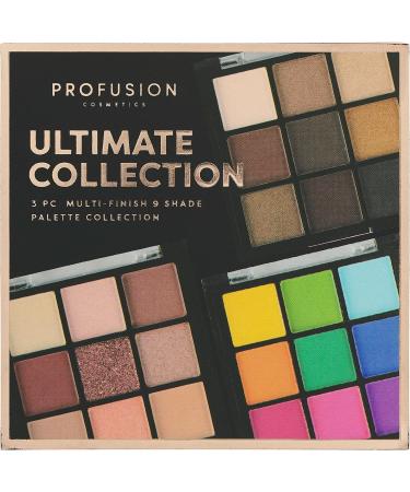 Profusion Cosmetics Ultimate Collection 3 Pack Multi-Finish Eyeshadow Palettes 9 Shades for All Skin Tones Get an Alluring Look with Eyeshadow Palettes - Buy Online on GoSupps.com