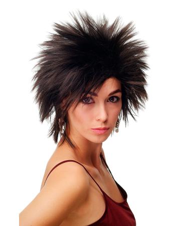WIG ME UP - TYW60473-4 ladies wig short hair wig short teased wild strands 80s wave punk dark brown
