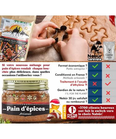 Nab r - 250gr M lange Pain d' pices Pr paration Pain d' pices et Petit bonhomme en pain d' pices pices de No l Sans farine sans additifs (250 gr) 250 g (Lot de 1) - Buy Online on GoSupps.com