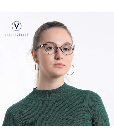 Buy VisionGlobal Blue Light Blocking Glasses for Men & Women | Anti Glare Computer & TV Glasses - 2.25x Magnification - Buy Online on GoSupps.com