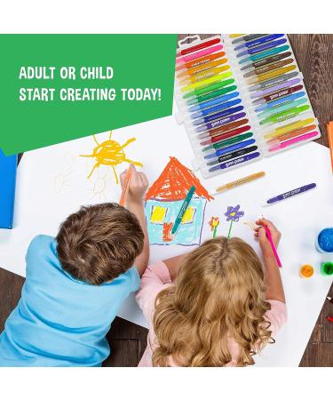 U.S. Art Supply Super Crayons Set - 36 Smooth Gel Colors - Bright, Blendable & Washable - Buy Online on GoSupps.com