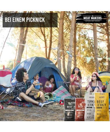 Buy The Meat Makers Jerky Sport Mix 480g | Delicious Beef & Turkey Jerky Snacks for Active Lifestyles - International Shipping Available - Buy Online on GoSupps.com