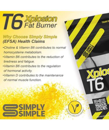 T6 Xplosion Slimming Pills - Vegan Safe Fat Burners with Vit D, B6 & Choline - 90 Count - Buy Online on GoSupps.com