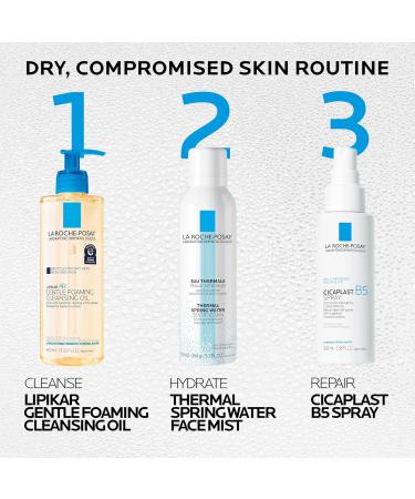 La Roche-Posay Cicaplast B5 Spray With Vitamin B5 Panthenol & Madecassoside Hydrating Face Mist For Skin Barrier Repair Soothing Touch-Free Face & Body Spray Sensitive Skin & Dermatologist Tested - Buy Online on GoSupps.com