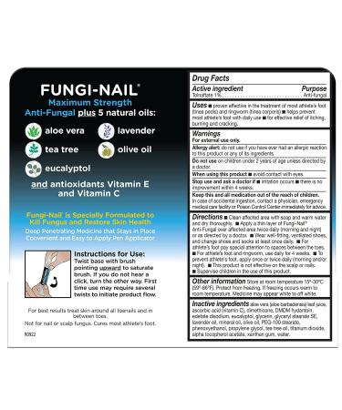 Fungi-Nail Pen Applicator Anti-Fungal Solution with Tolnaftate - Clinically Proven Nail & Athlete's Foot Treatment - 0.10 Fl Oz (Pack of 1) - Buy Online on GoSupps.com