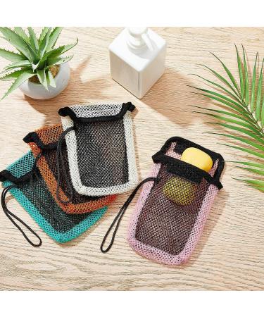 4 Pcs Bar Soap Pouches - Exfoliating Net Bags for a Deeper Scrub and Lather - Buy Online on GoSupps.com
