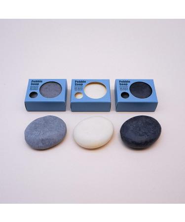 Handmade Plain Colour Pebble Soap (Charcoal) - Buy Online on GoSupps.com