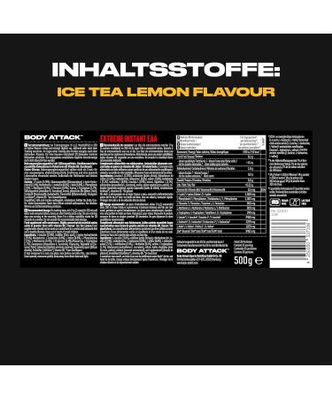Body Attack Instant EAA Powder - Ice Tea Lemon 500g | 8 Essential Amino Acids for Muscle Building - Made in Germany - International Shipping Available - Buy Online on GoSupps.com
