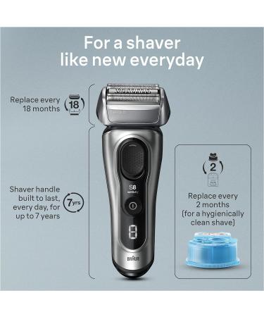 Buy Braun Series 8 8567cc Electric Razor for Men | 4+1 Shaving Elements Long Hair Trimmer SmartCare Center - Wet & Dry - 60min Runtime - International Shipping Available - Buy Online on GoSupps.com
