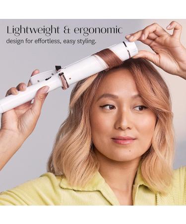 Buy T3 SinglePass Curl Professional Curling Iron - Custom Ceramic Long Barrel Adjustable Heat for Shiny Curls & Waves - 1 inch White/Rose Gold | International Shipping Available - Buy Online on GoSupps.com