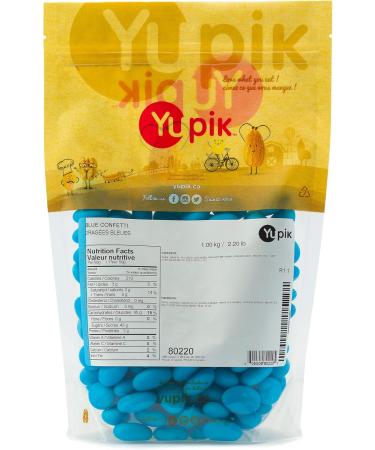 Yupik Blue Confetti Candy Coated Almonds 1 kg 6 Count Almonds in Sugar Coating Hard Candy Shell Sweet Nuts Dragee Confectionary Decorative Candy Snack & Gift for Parties Weddings 6 kg - Buy Online on GoSupps.com