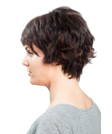 Short Human Hair Wig with Side Parting | Dark Brown with Red Highlights - DW411HH-2H130 | Shop Now! - Buy Online on GoSupps.com