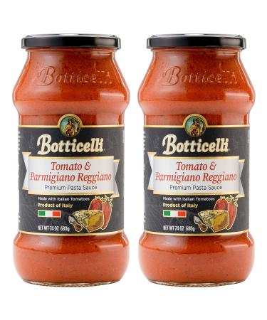 Parmigiano Reggiano Premium Italian Pasta Sauce by Botticelli, 24oz Jars (Pack of 2) - Gluten-Free - No Added Sugar - Product of Italy 1.5 Pound (Pack of 2)
