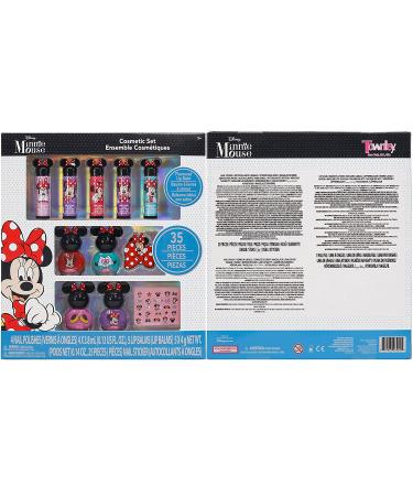 Minnie Mouse Sparkly Cosmetic Makeup Set - 35 Pcs for Girls | Lip Balm, Nail Polish, Stickers | Perfect for Parties & Makeovers | Birthday Gift (3+ Yrs) - Buy Online on GoSupps.com