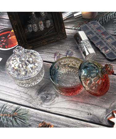 100ml Crystal Nail Dappen Dish with Lid - Laser Color | Acrylic Liquid & Powder Holder for Nail Art - Buy Online on GoSupps.com
