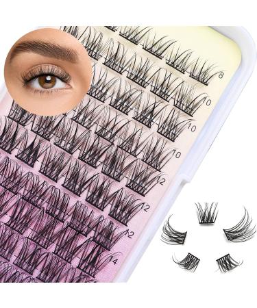 Ahrikiss D Curl Lash Clusters 72 Pcs - DIY Fluffy Eyelash Extensions for Home Makeup - B11 (8/10/12/14/16mm) Volume Individual Lashes - Buy Online on GoSupps.com