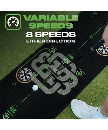 Back 2 Basics Golf Play-Off Putting Mat - 10 ft - Realistic Green Surface - Drills & Games - Indoor/Outdoor Training Aid - Buy Online on GoSupps.com