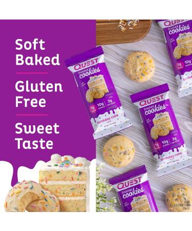 Quest Dipped Cookies & Cream Protein Bars 12 Count & Frosted Birthday Cake Cookies Twin Pack 16 Cookies Bundle - Buy Online on GoSupps.com