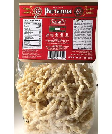 Partanna Busiate Sicilian Artisanal Pasta Classic Cut 6x1 lb - Authentic Italian Pasta 6 lbs - Buy Online on GoSupps.com