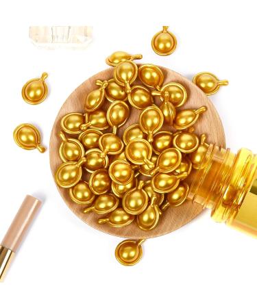 Keratin Hair Treatment Oil with Argan, Macadamia, and Avocado Oils - 50ML Gold Serum for All Hair Types - Vitamin B5 & Amino Acids - Men and Women - Buy Online on GoSupps.com