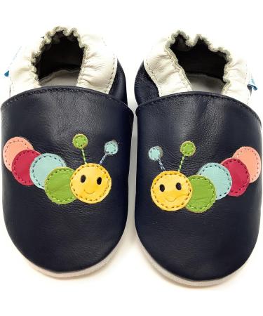 MiniFeet Premium Soft Leather Baby Shoes - Buy 4 Pairs, Get 1 Free! Toddler Shoes 0-6 Months to 4-5 Years - Caterpillar Design - Buy Online on GoSupps.com