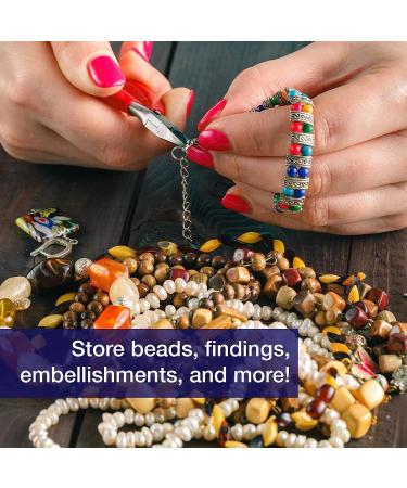 Elizabeth Ward Bead Storage Solutions Clear Plastic Containers (5pc) - Medium | Organize Beads, Jewelry, Crafts | Secure Snap Shut | 1-3/4 x 2 x 1-1/8 | 2x2 Inches - Buy Online on GoSupps.com