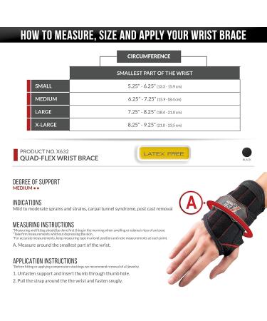 Buy CSX Wrist Brace - Quad-Flex Adjustable Support for Sports - X-Large Right Hand - International Shipping - Buy Online on GoSupps.com