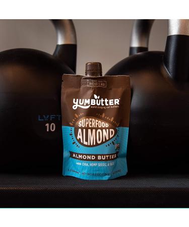 Yumbutter Superfood Almond Butter 6.2oz - Gluten Free, Vegan, Non-GMO - Buy Online on GoSupps.com