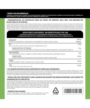 Organic Bee Pollen 500g (1.1lb) - Natural Dried Multicolor Pollen, Additive-Free - Buy Online on GoSupps.com