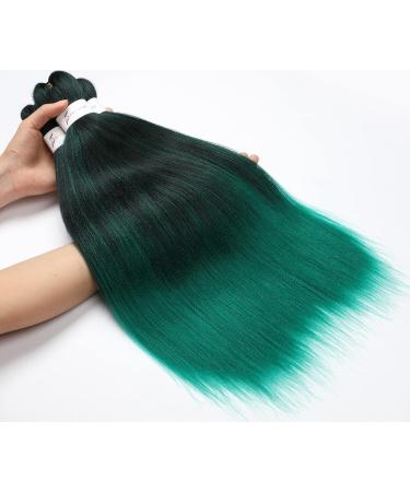 Pre-Stretched Braiding Hair - Showjarlly 26 Yaki Texture Crochet Extensions (8 Pack) - Soft Art Fiber in T1B/Green & 1B/66 - International Shipping Available - Buy Online on GoSupps.com