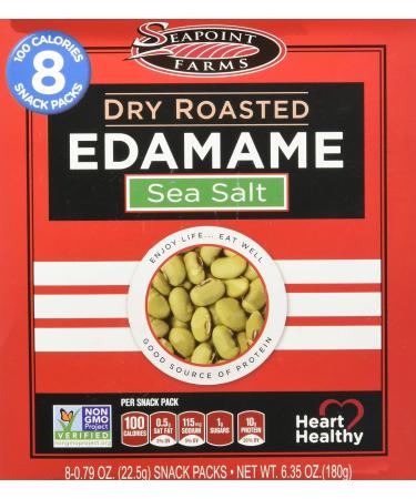 Sea Point Farms Edamame Dry Rstd Sea Salt 100 Cal 8-0.79 OZ Snack Packs.Net Wt.6.35 OZ. (180g) 0.79 Ounce (Pack of 8)