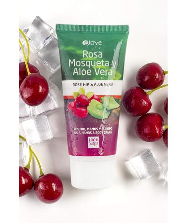 Ejove Rosehip and Aloe Vera Cream 50 ml Regenerating Natural Cream for Face Hands and Body Scar cream AntiStretch Marks AntiWrinkle Moisturizing Restorative Skin Care - Buy Online on GoSupps.com