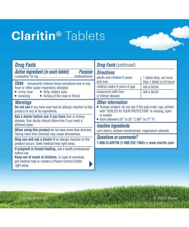 Claritin 24 Hour Non-Drowsy Allergy Tablets 10mg - 30 Count Pack - Buy Online on GoSupps.com